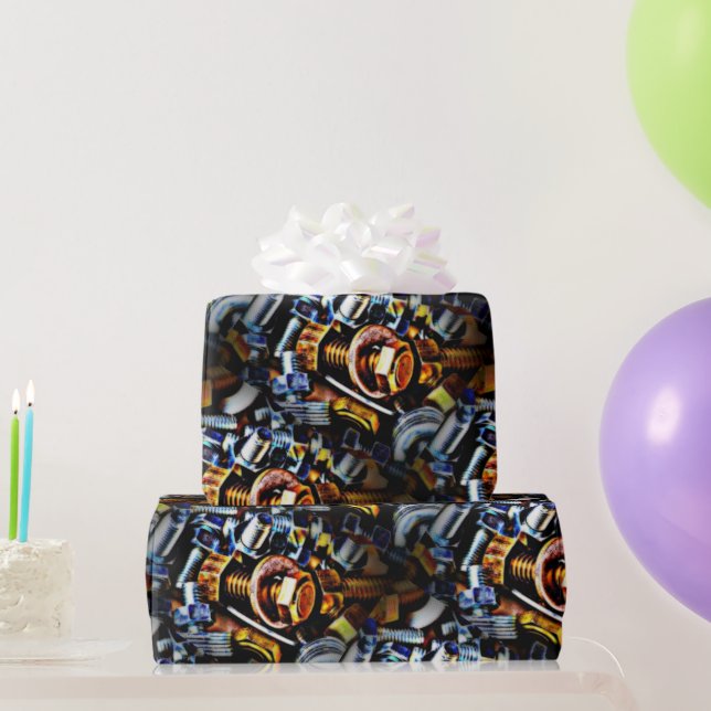 Nuts and Bolts Pop Art   Wrapping Paper (Party Gifts)