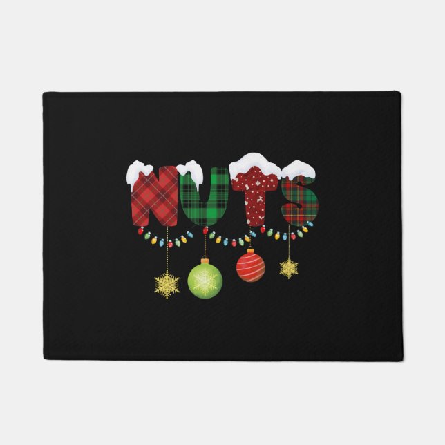 Nuts chestnuts christmas Couples matching Doormat (Front)