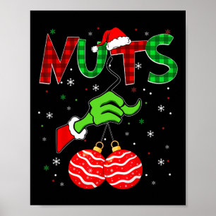 Nuts Christmas Xmas Santa Men Women Adult Couple M Poster