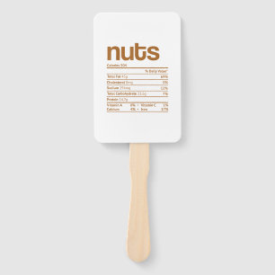 Nuts Nutrition Facts Funny Thanksgiving Christmas  Hand Fan