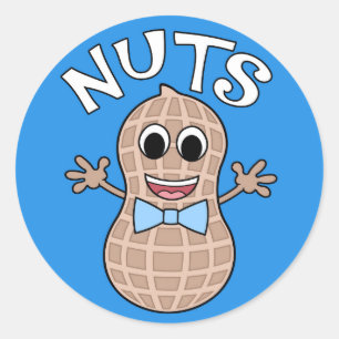 Nuts or No Nuts themed gender reveal stickers
