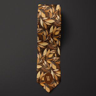 Nutshell Brown Botanical Tie