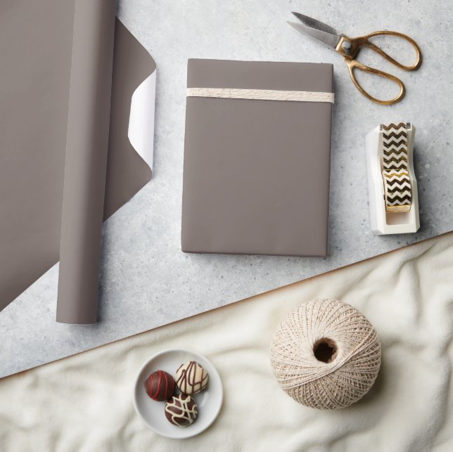 Nutshell Brown Solid Colour Wrapping Paper (Crafts)