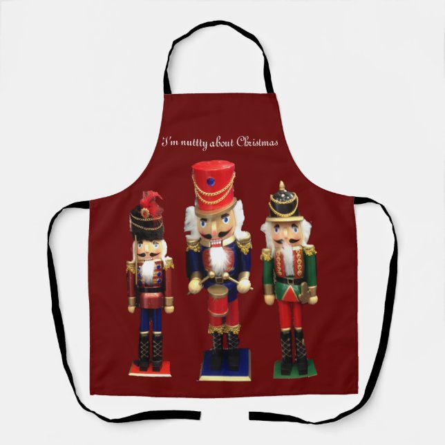 “Nutty about Chrstmas” Nutcracker  Apron (Front)