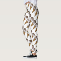 Nutty Buddy Vanilla Ice Cream Cone Foodie Leggings