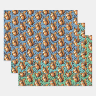 Nutty & Nice: Squirrel-Themed Wrapping Paper