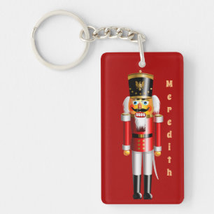 Nutty Nutcrackers In Xmas Red and Xmas Green Key Ring
