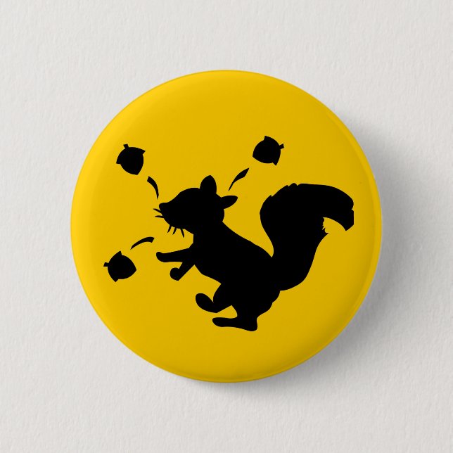 Nutty Squirrel 6 Cm Round Badge (Front)