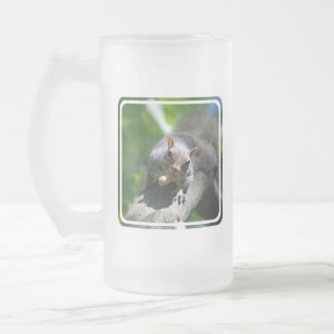 Nutty Squirrel Frosted Beer Mug