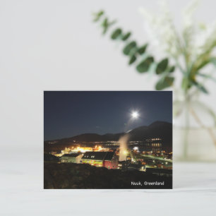 Nuuk, Greenland Night View Holiday Postcard