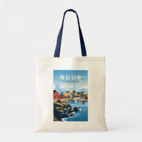 Nuuk Greenland Travel Art Vintage