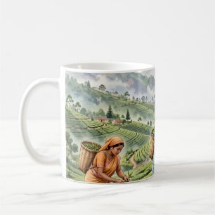 Nuwara Eliya Ceylon Tea Plantation . Coffee Mug