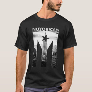 Nuyorican Flag Of Puerto Rico Print T-Shirt