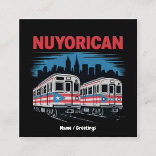 Nuyorican Puerto Rican New York City Pride Boricua Square Business Card