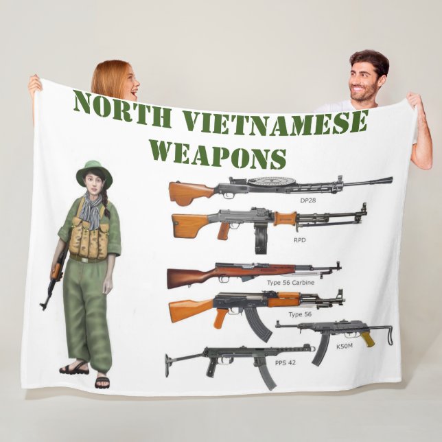 NVA MILITARY WEAPONS FLEECE BLANKET (In Situ)