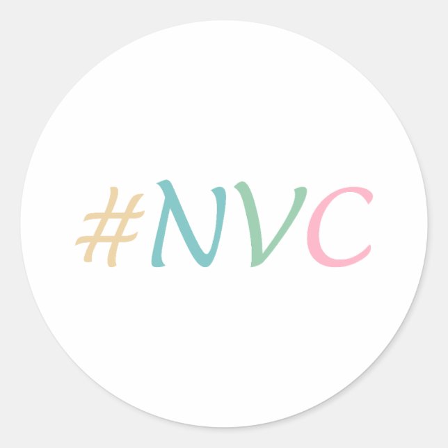 #NVC Nonviolent Communication for Empathy Classic Round Sticker (Front)