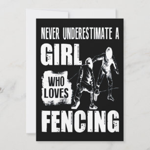 Nver Unders Timate A Girl Who Loves Fencing Holiday Card