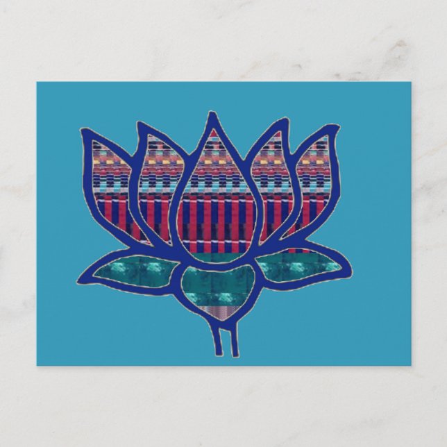 NVN724 Lotus Flower Pure Spiritual Yoga Meditation Postcard (Front)
