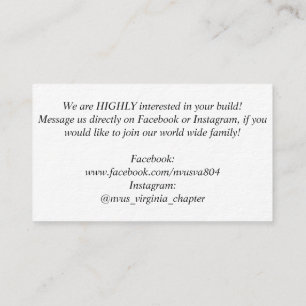 NvUS recruitment , 3.5" x 2.0", 100 pack, White Business Card