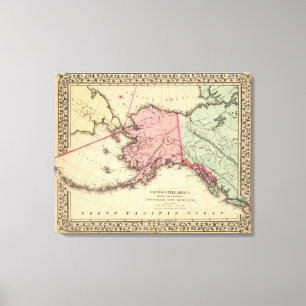 NW America Map by Mitchell Canvas Print