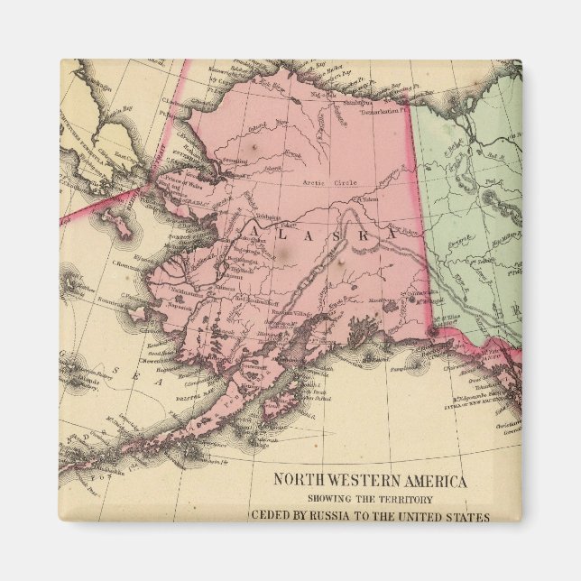 NW America Map by Mitchell Magnet (Front)