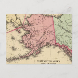 NW America Map by Mitchell Postcard