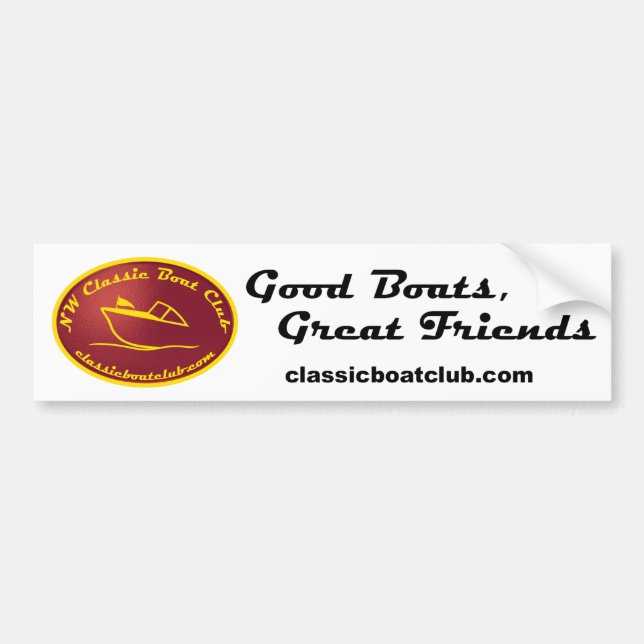 NW Classic Boat Club Bumper Sticker (Front)