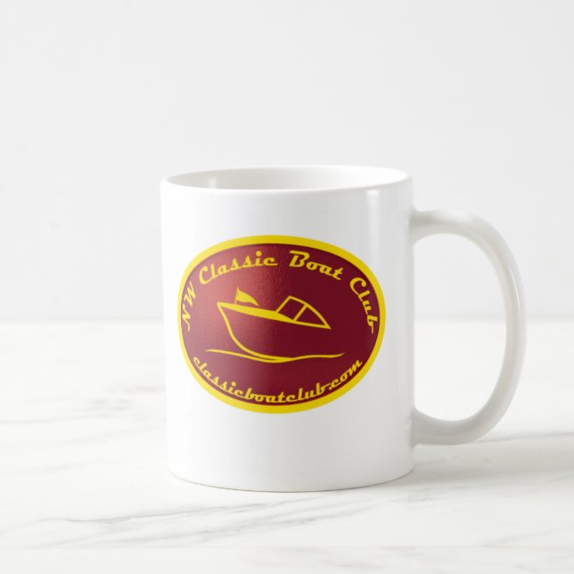 NW Classic Boat Club Gold / Red Logo Mug (Right)