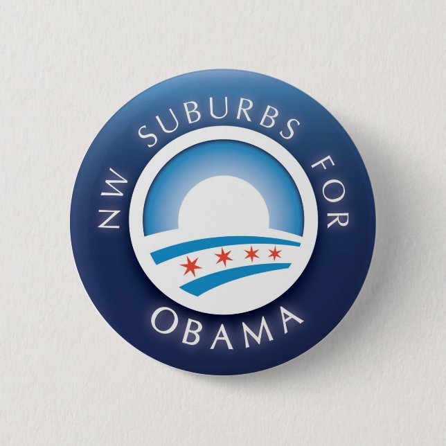 NW Suburbs for Obama Button (Front)
