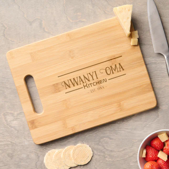 Nwanyi Oma Kitchen Custom Name Cutting Board Zazzle