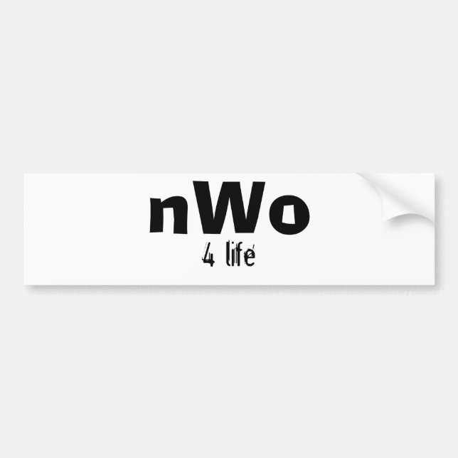 nWo, 4 life Bumper Sticker (Front)