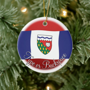 NWT Ornament Personalised NWT Flag Ornament