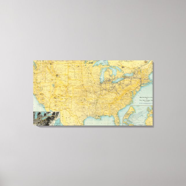 NY Central Lines Canvas Print (Front)