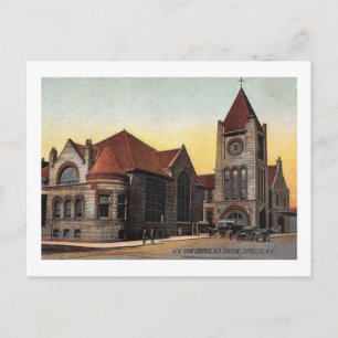 NY Central Station, Syracuse, New York Vintage Postcard