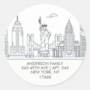 NY CITY APARTMENT   New Home Address Label Sticker