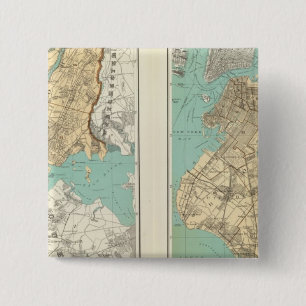 NY City, Brooklyn 15 Cm Square Badge