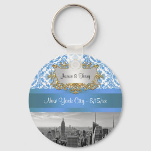 NY City Skyline D4 Customizable Invitation Suite Key Ring