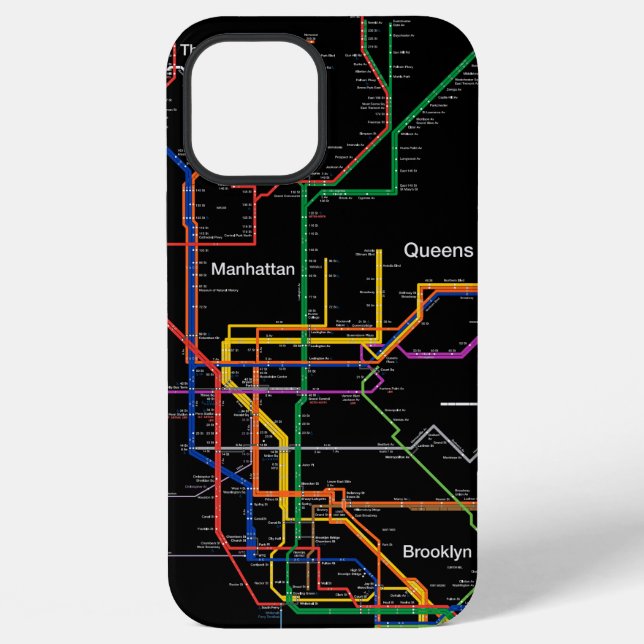NY-City subway map iPhone Case (Back)
