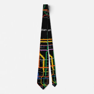NY-City subway map Tie