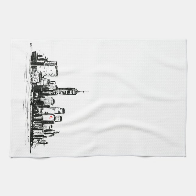 NY Cityscape Tea Towel (Horizontal)