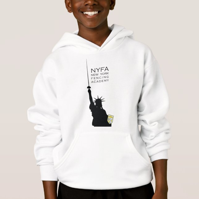 NY Fencing Statue of Liberty Kids' Hoodie (Front)