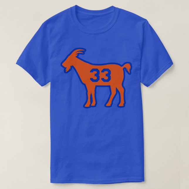 NY GOAT 33 Blue T-Shirt (Design Front)