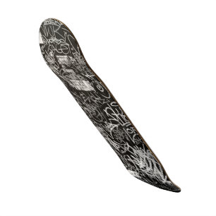 NY GRAFFITI SKATEBOARD BLACK & GREY