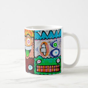 NY Graffiti Street Art - Cute Silly Monsters Coffee Mug