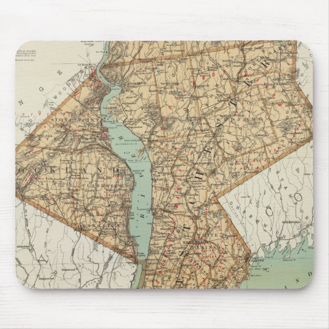 NY, Kings, Queens, Richmond, Rockland Mouse Mat (Front)