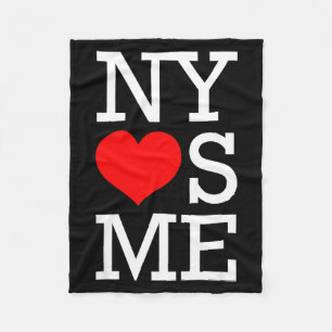 Ny Loves Me Funny I Heart New York Fleece Blanket