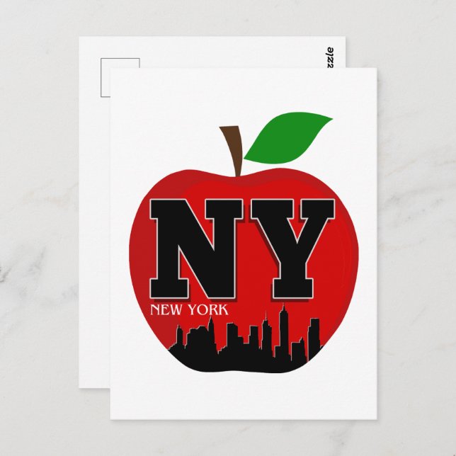 NY NEW YORK THE BIG APPLE POSTCARD (Front/Back)
