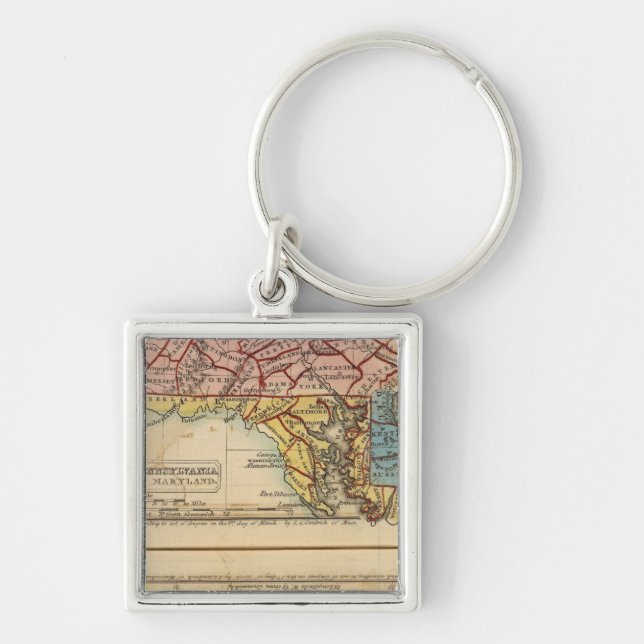 NY, NJ, Pa, Del, Md Key Ring (Front)
