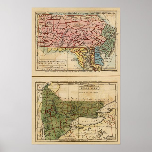 NY, NJ, Pa, Del, Md Poster (Front)