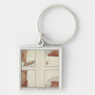 NY rainfall, population, elevation, temperature Key Ring